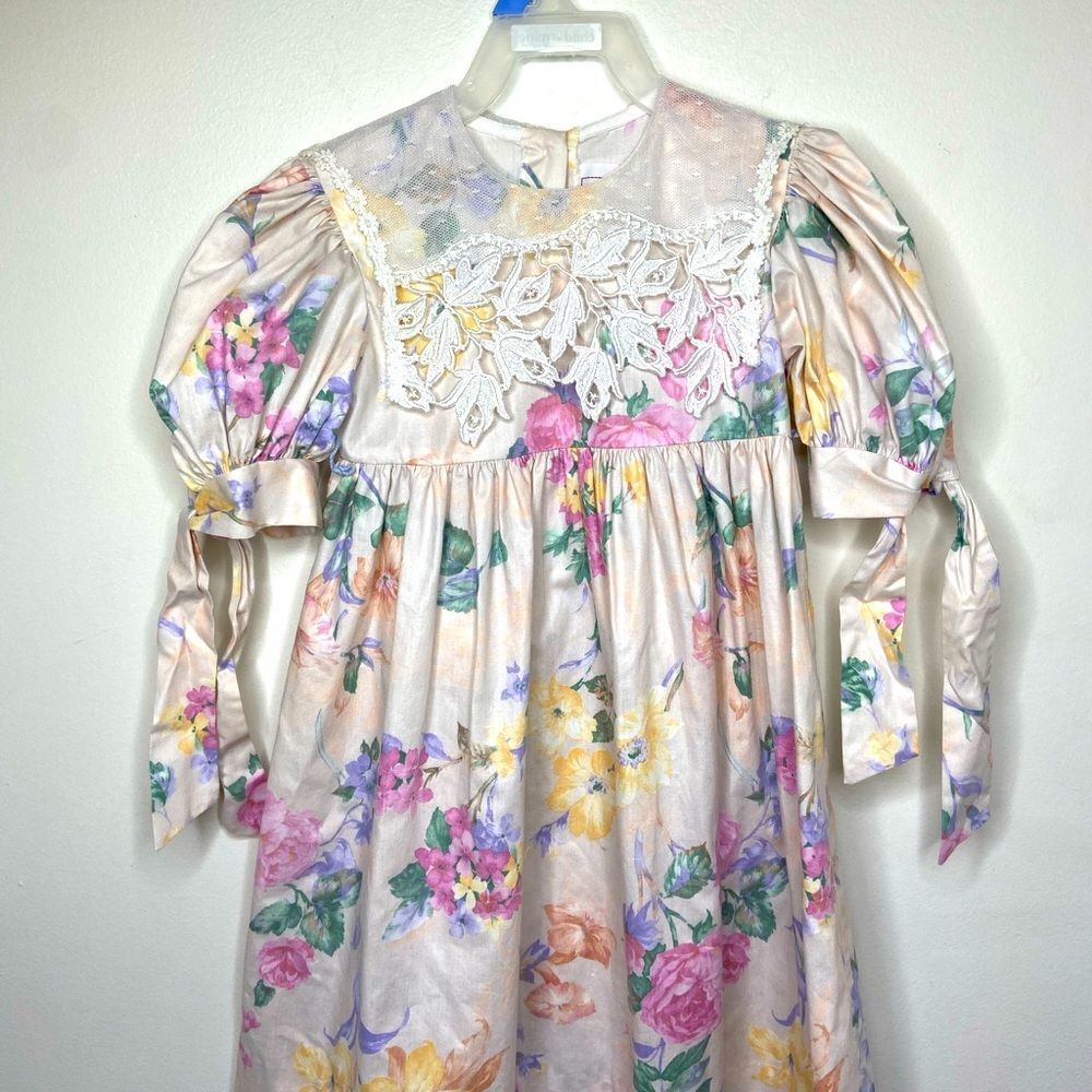 Vintage 1990s Sarah‎ Kent Floral Lace Dress